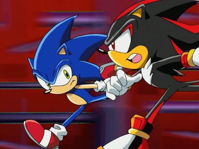 Sonic and Shadow glare